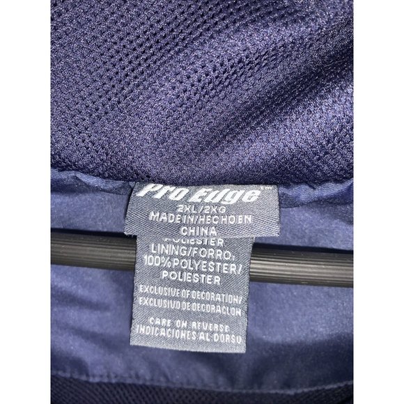 Vintage Y2K University Of Michigan Pro Edge Embriodered Windbreaker Jacket 2XL - Picture 4 of 14